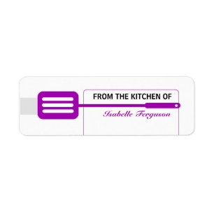 Lilac Spatula Kitchen Return Address Label