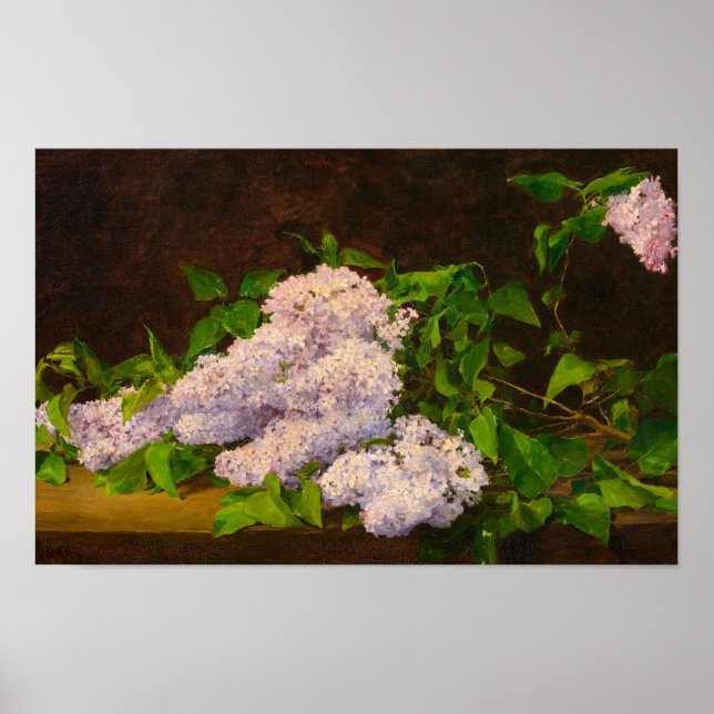 Lilac Spray, 1890 by Albert Anker Poster (Front)