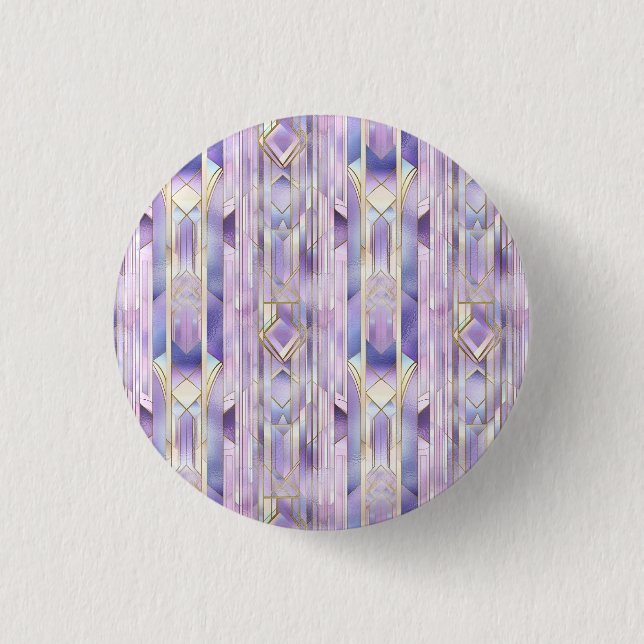 Lilac Stained Glass Elegance 3 Cm Round Badge (Front)