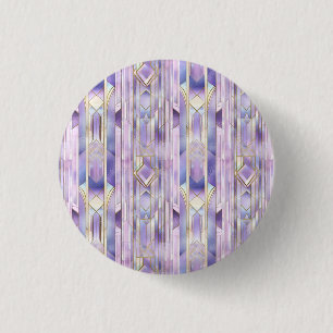 Lilac Stained Glass Elegance 3 Cm Round Badge