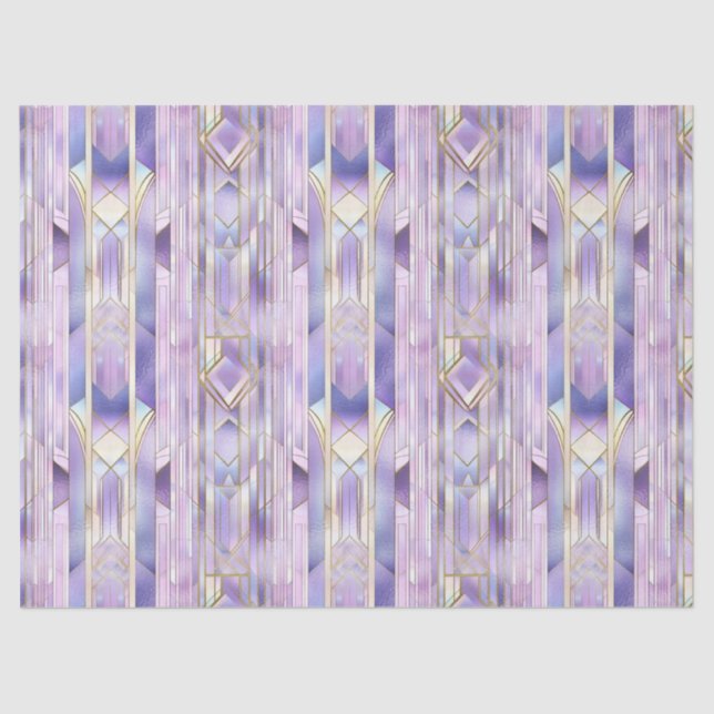 Lilac Stained Glass Elegance Tissue Paper (Front)