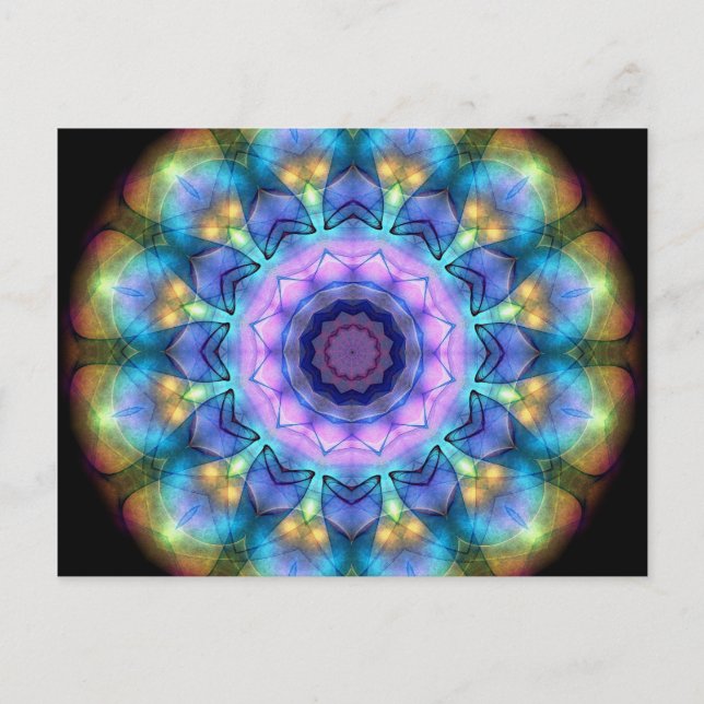 Lilac Stained Glass Window Postcard (Front)