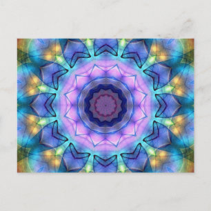 Lilac Stained Glass Window Postcard