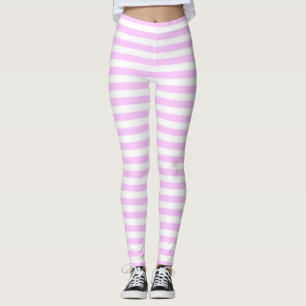  Lilac Stripe horizontal Leggings