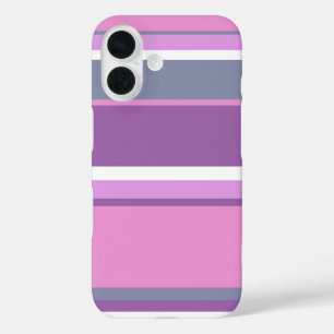 Lilac stripes iPhone 16 case