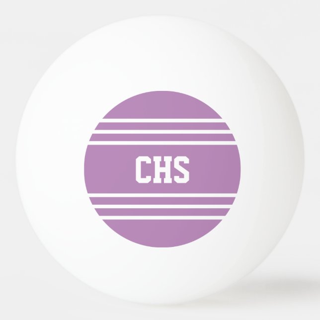 Lilac Stripes custom monogram balls (Front)