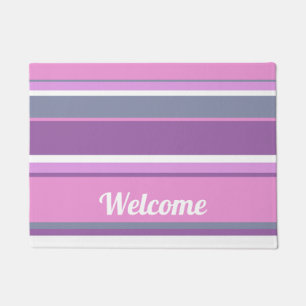 Lilac stripes doormat