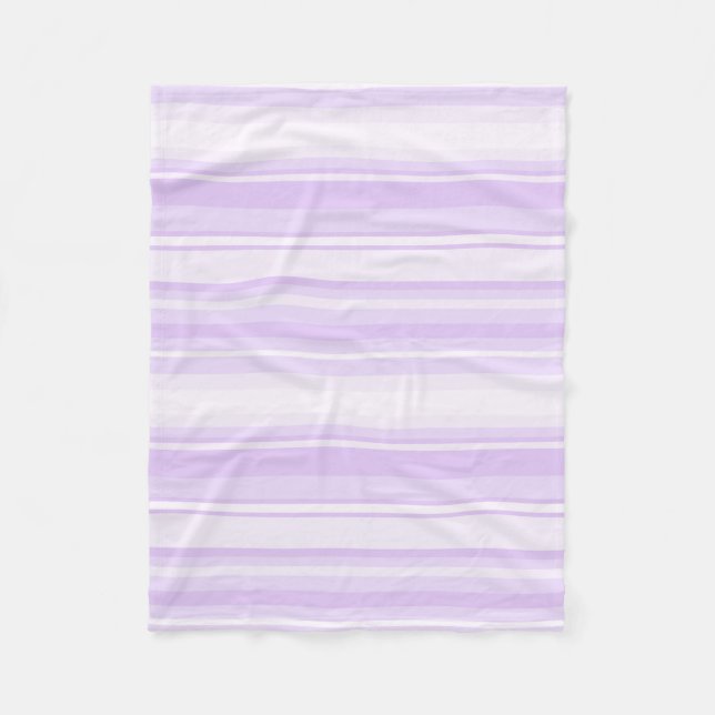Lilac stripes fleece blanket (Front)