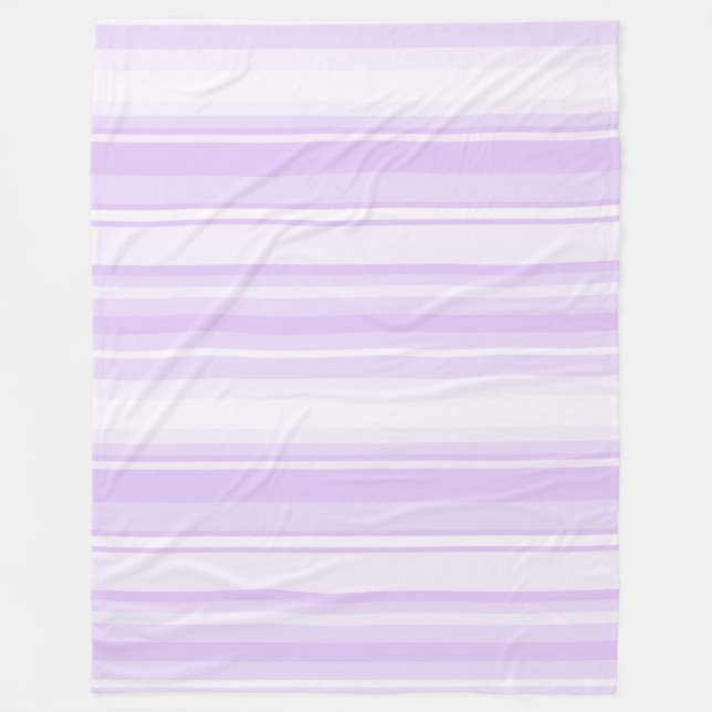 Lilac stripes fleece blanket (Front)