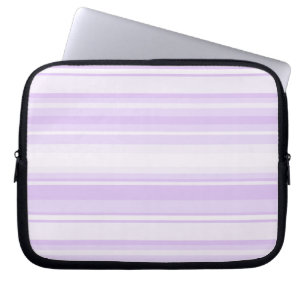 Lilac stripes laptop sleeve