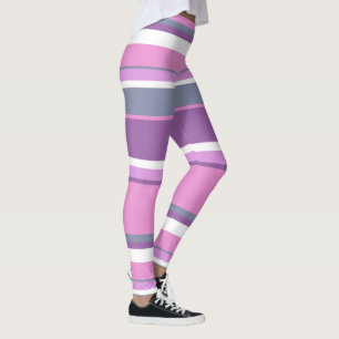 Lilac stripes leggings