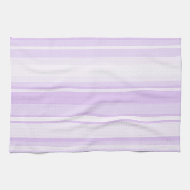 Lilac stripes tea towel (Horizontal)