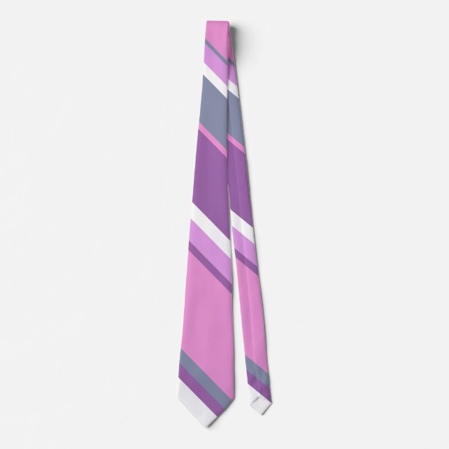 Lilac stripes tie (Front)