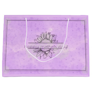 Lilac Sunflower Mother's Day Large Gift Bag