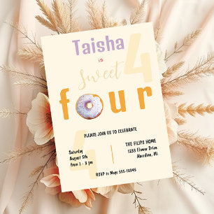 Lilac Sweet Sprinkle Doughnut Watercolor Illustrat