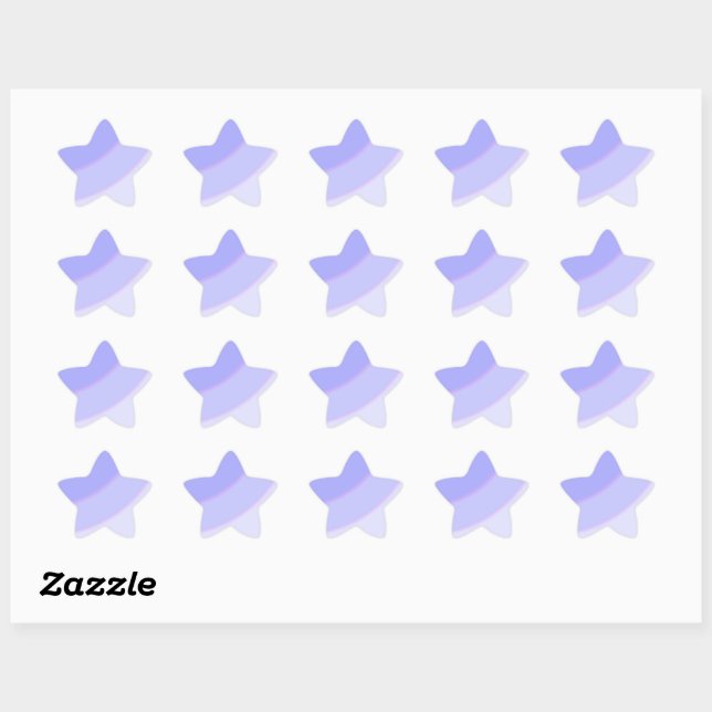 Lilac Swirls  Star Sticker (Sheet)