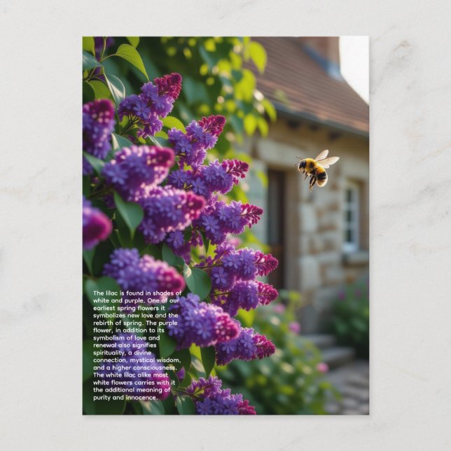 Lilac Symbolism Postcard (Front)