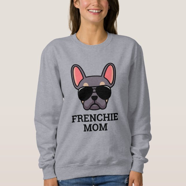 Lilac Tan French Bulldog Frenchie Dog Mum Sweatshirt (Front)
