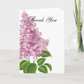 Lilac Thank You Card