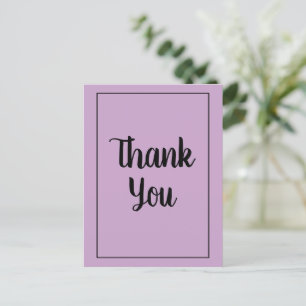 Lilac Thank You Postcard