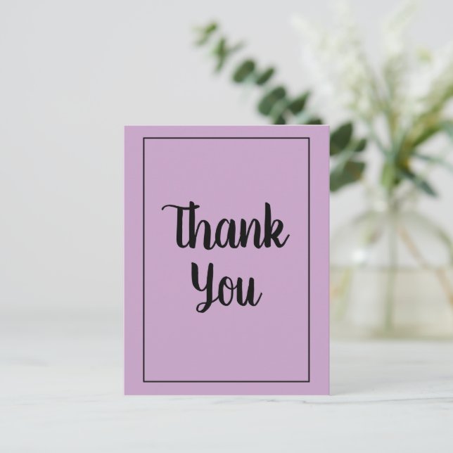 Lilac Thank You Postcard (Standing Front)