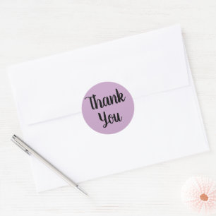 Lilac Thank You Round Sticker