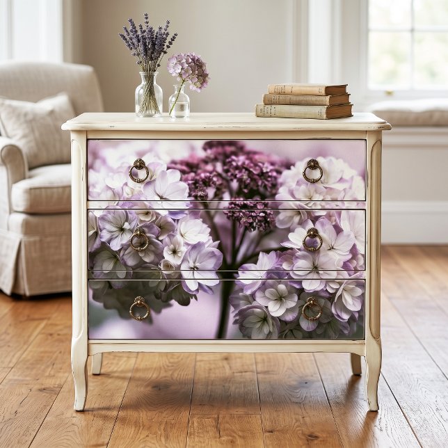 Lilac Tipped Ivory Moody Hydrangea Decoupage Tissue Paper (Creator Uploaded)