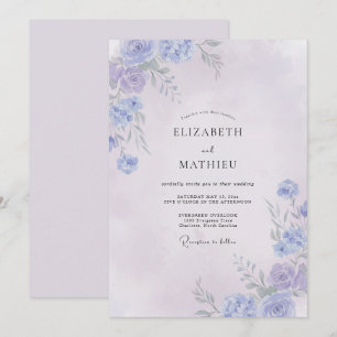 Lilac Tranquil Spring Wedding Invitation