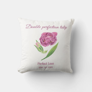 Lilac tulip double perfection perfect love  cushion