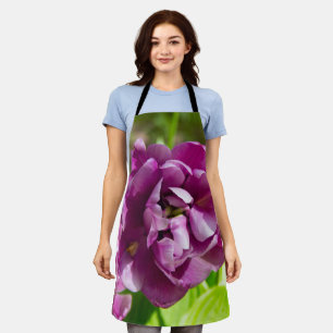 Lilac tulips on a sunny day apron