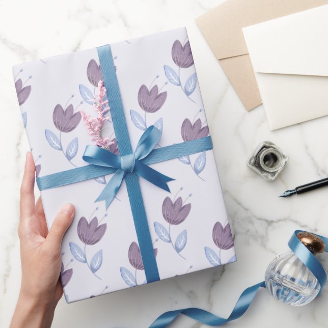 Lilac tulips wrapping paper (Gifting)