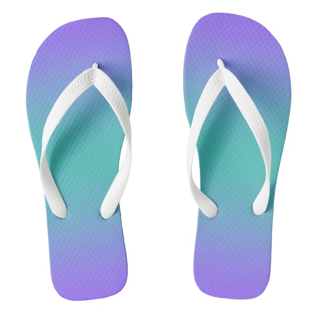 Lilac Turquoise Ombre Thongs (Footbed)