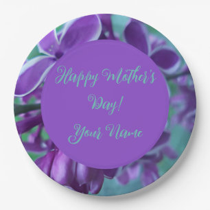 Lilac variety of colours paper plate