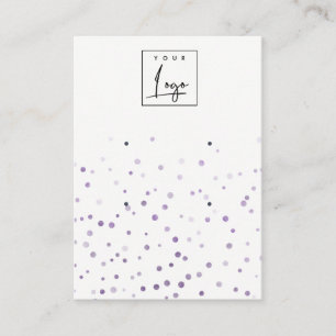 Lilac Watercolor Confetti 2 Stud Earring Display Business Card