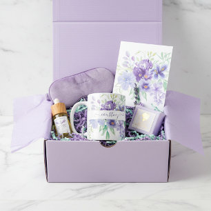 Lilac watercolor floral personalised coffee mug