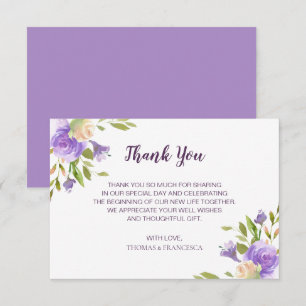 Lilac Watercolor Floral Wedding Invitation