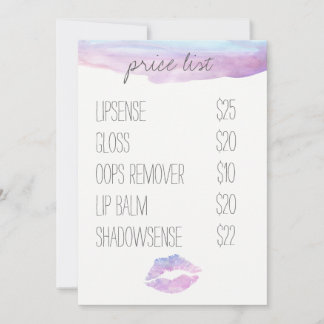 Lilac Watercolor Price cards