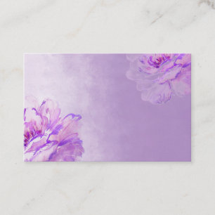 Lilac Watercolor Purple Rose Business Cards