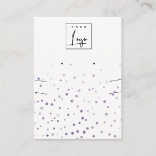 Lilac Waterolor Confetti Logo Earring Necklace Business Card