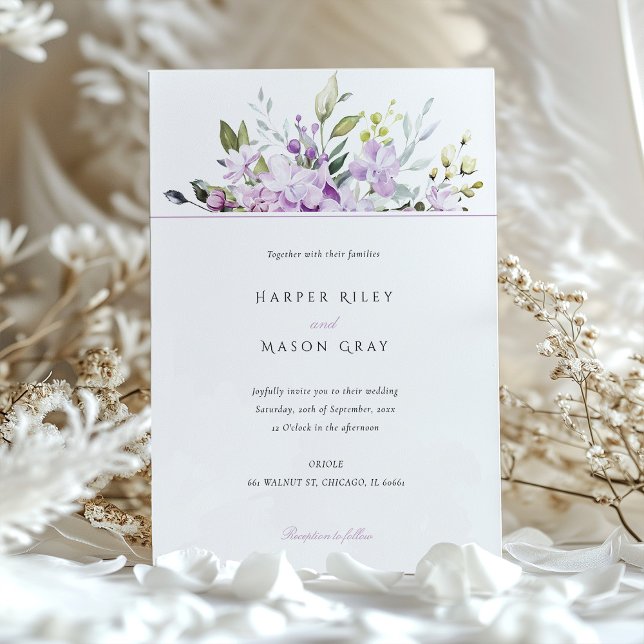Lilac Wedding Invitation (Creator Uploaded)