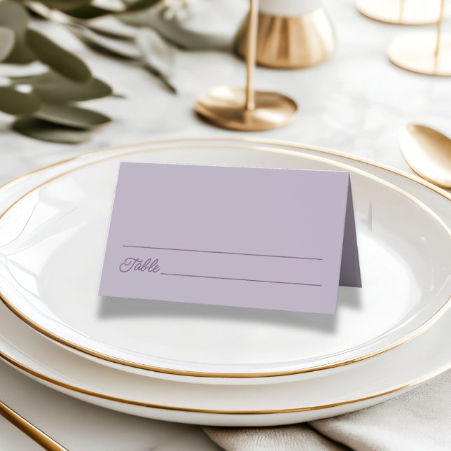 Lilac Wedding Place Card (Creator Uploaded)