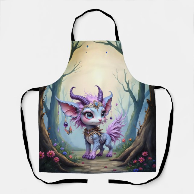 Lilac Whisper – Enchanted Forest Guardian.  Apron (Front)
