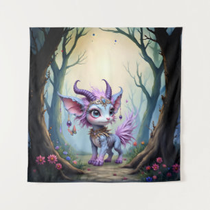 Lilac Whisper – Enchanted Forest Guardian. Tapestry