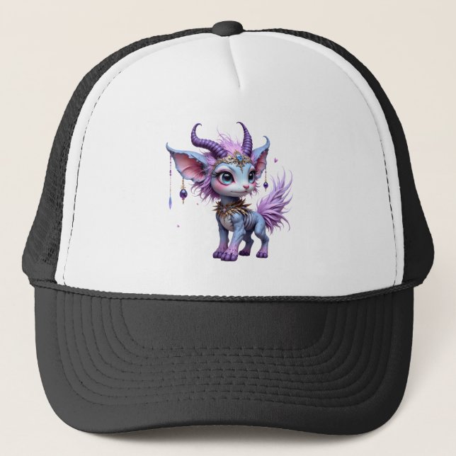 Lilac Whisper – Enchanted Forest Guardian.  Trucker Hat (Front)