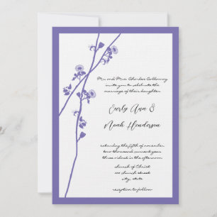 Lilac Wild Flower Branch Wedding Invites