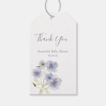 Lilac Wildflower Favour Tag