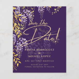Lilac Wisteria Purple Wedding Save The Date