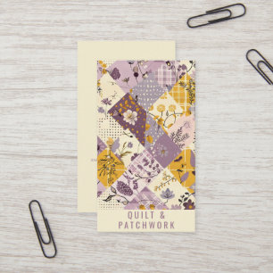 Lilac Yellow Quilt Patchwork Handmade Clothing  Business Card