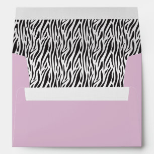 Lilac Zebra Print Envelope