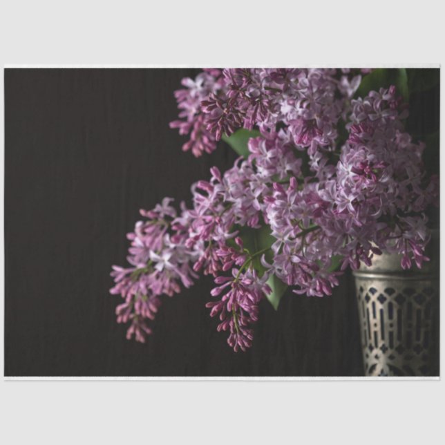 Lilacs, 18lb tissue paper (Front)